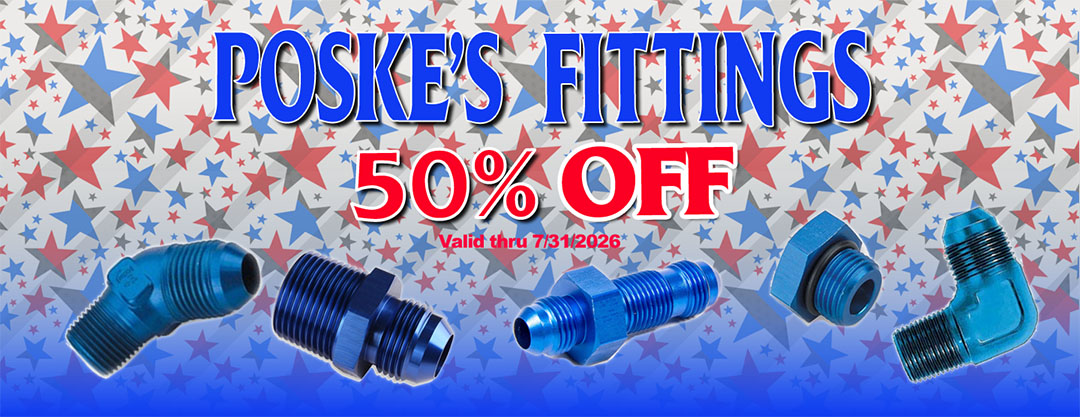 Poske's Fittings 50% off